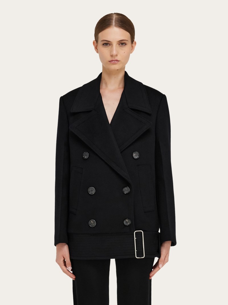Ferragamo | Women's Wool And Cashmere Peacoat - Black
