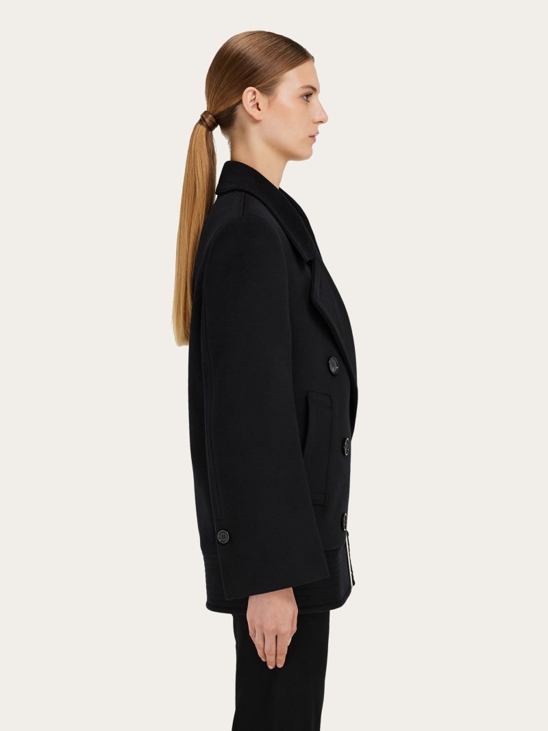 Ferragamo | Women's Wool And Cashmere Peacoat - Black