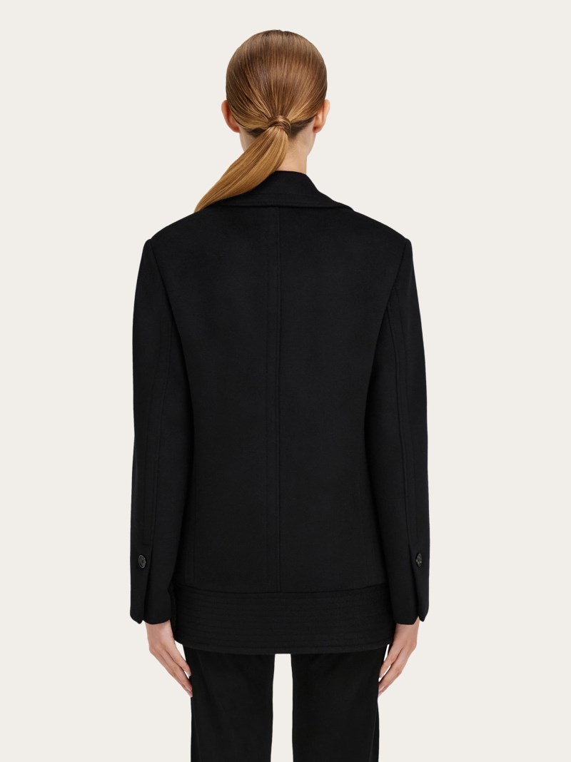 Ferragamo | Women's Wool And Cashmere Peacoat - Black