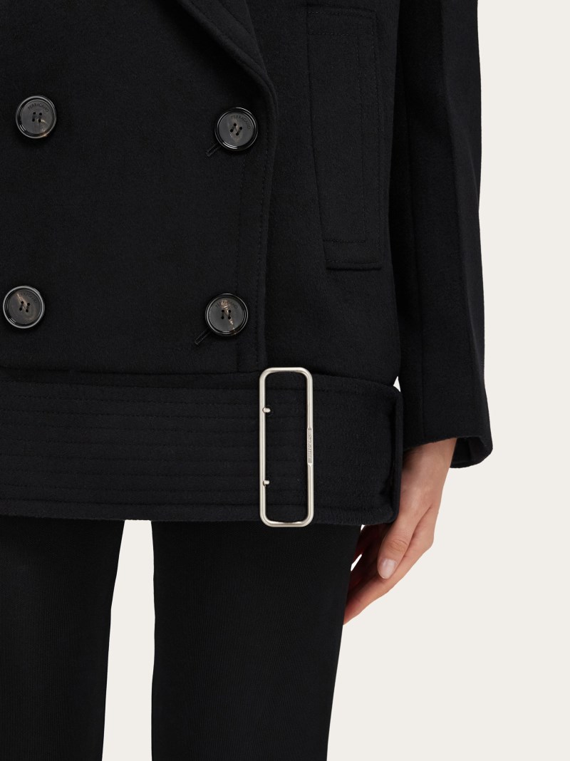 Ferragamo | Women's Wool And Cashmere Peacoat - Black