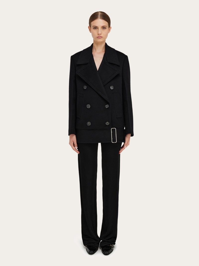 Ferragamo | Women's Wool And Cashmere Peacoat - Black