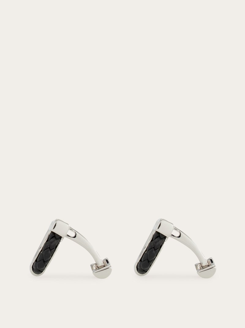 Ferragamo | Men's Gancini Cufflinks - Black