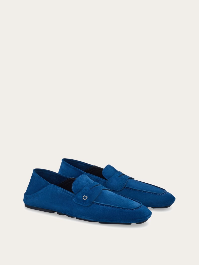 Ferragamo | Men's Hybrid Driver With Gancini Ornament - Teal Blue