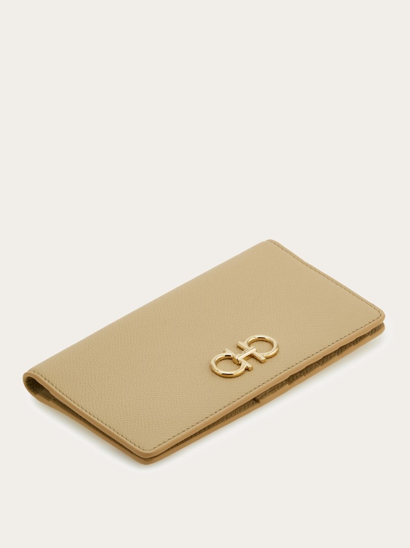 Ferragamo | Women's Gancini Continental Wallet - Stone