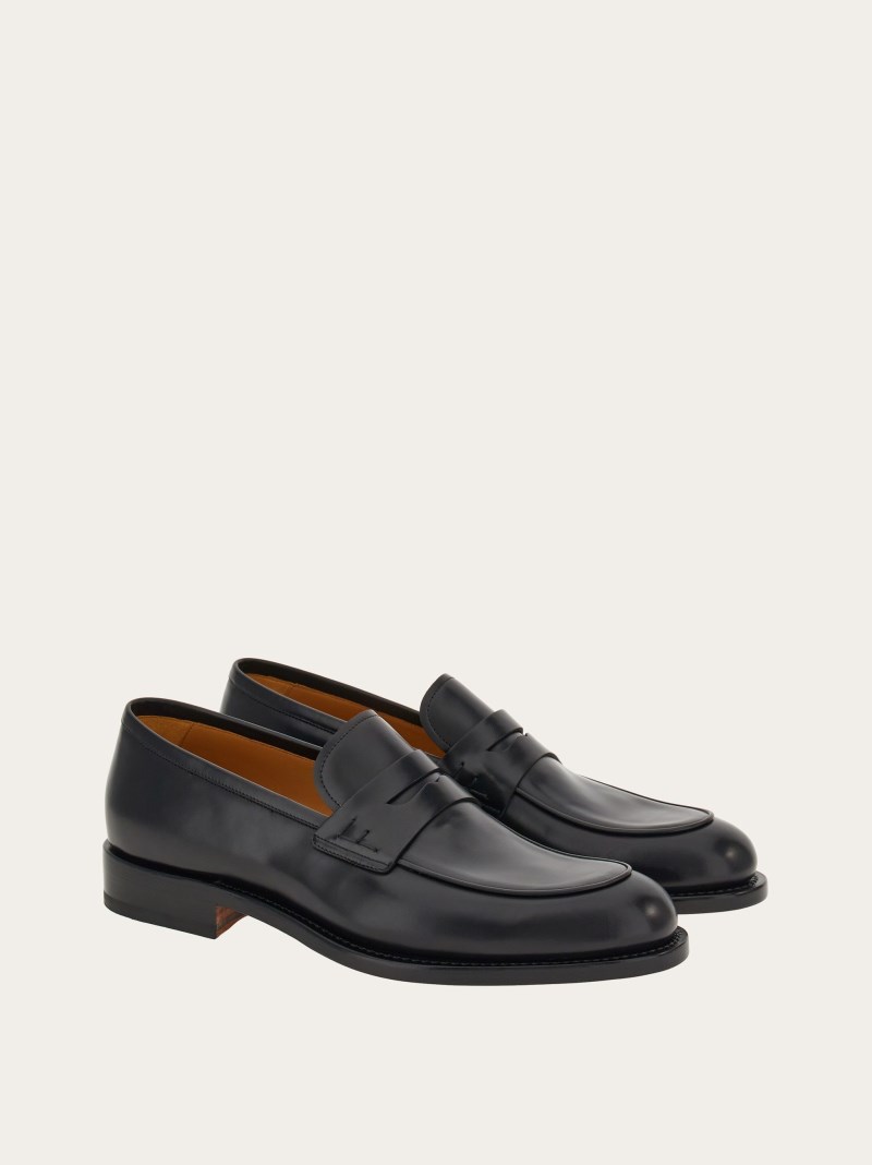 Ferragamo | Men's Tramezza Penny Loafer - Black