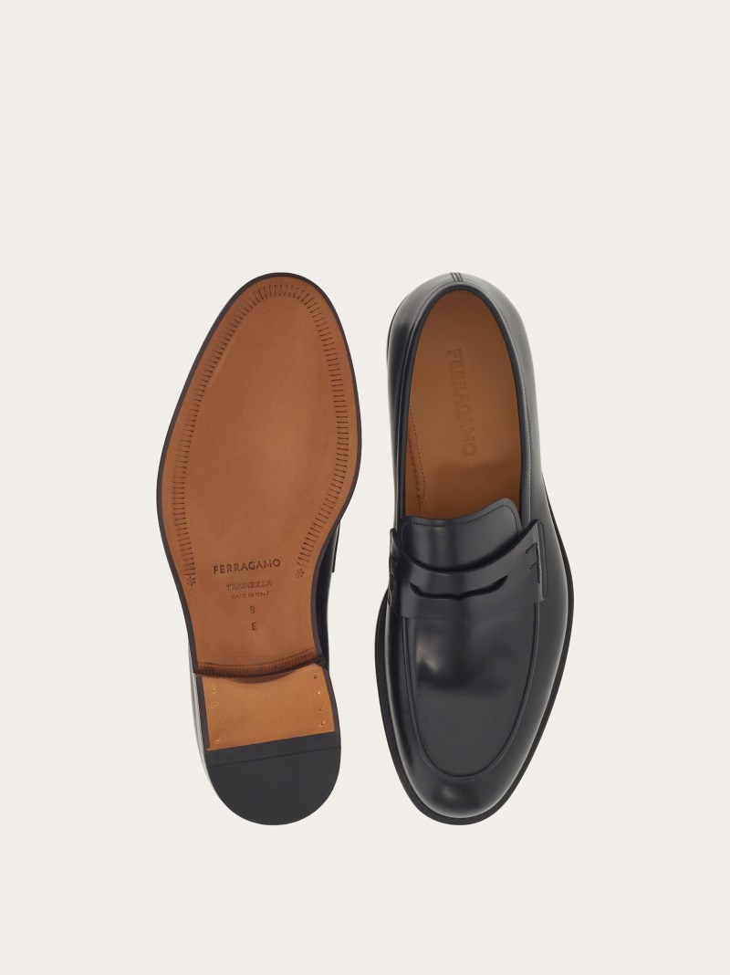 Ferragamo | Men's Tramezza Penny Loafer - Black