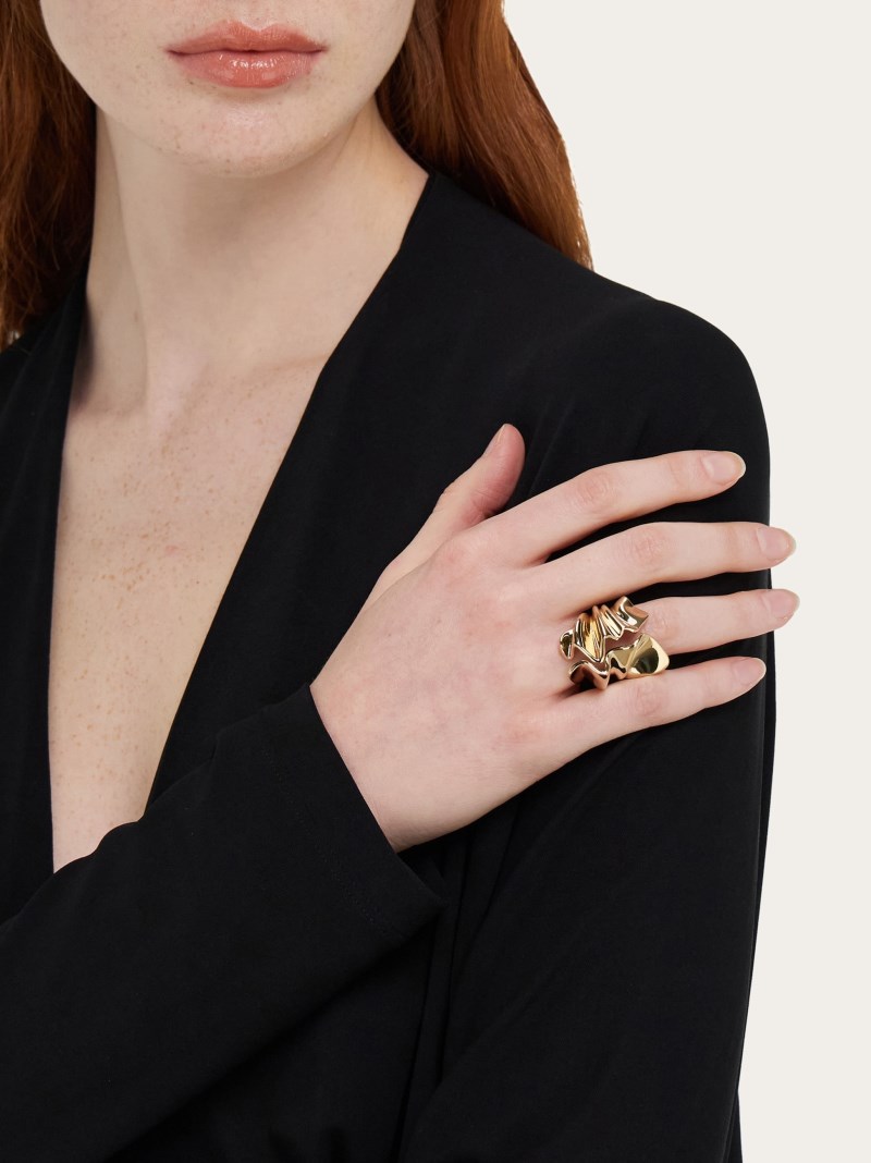 Ferragamo | Women's Drape Ring - Mis 52 - Gold