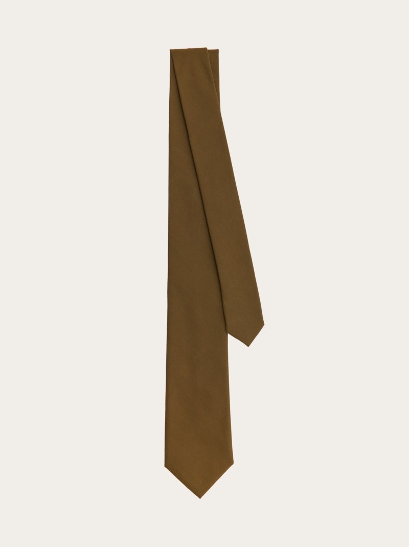 Ferragamo | Men's Silk Tie - Olive Green