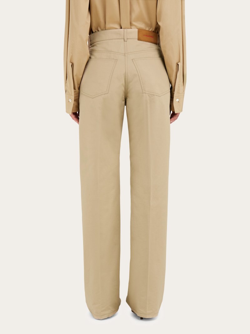 Ferragamo | Women's Five Pocket Trouser - Stone