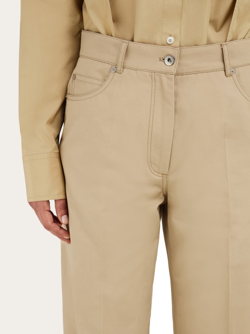 Ferragamo | Women's Five Pocket Trouser - Stone