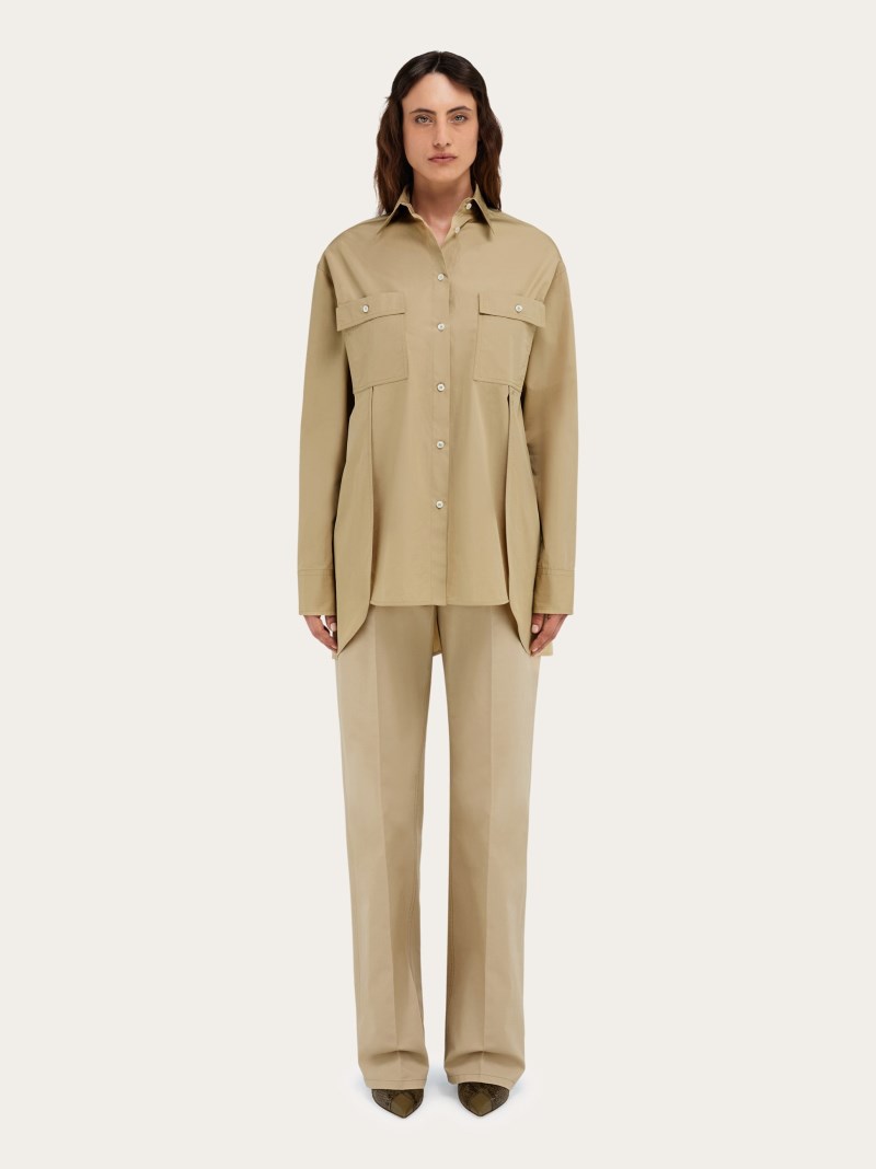 Ferragamo | Women's Five Pocket Trouser - Stone
