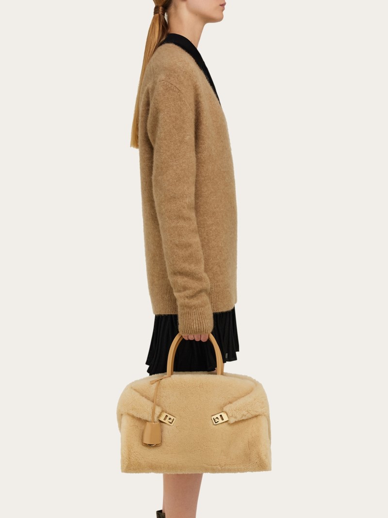 Ferragamo | Women's Hug Handbag - Natural Nude