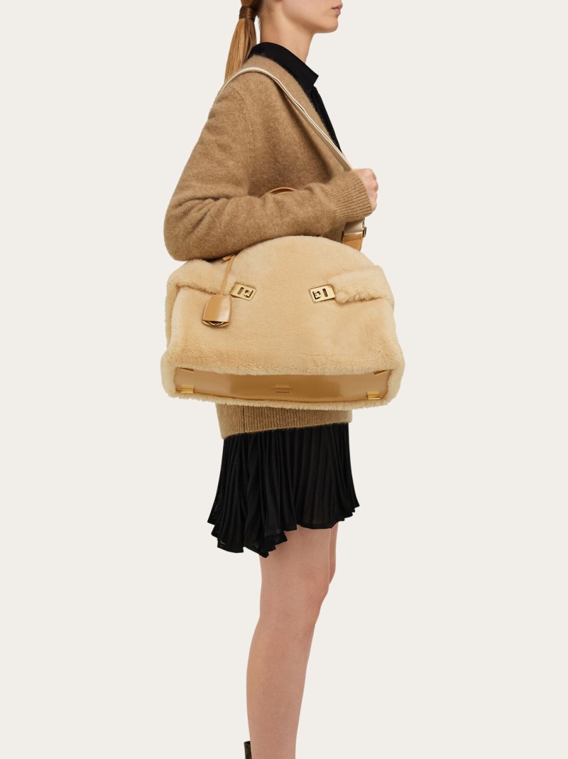 Ferragamo | Women's Hug Handbag - Natural Nude