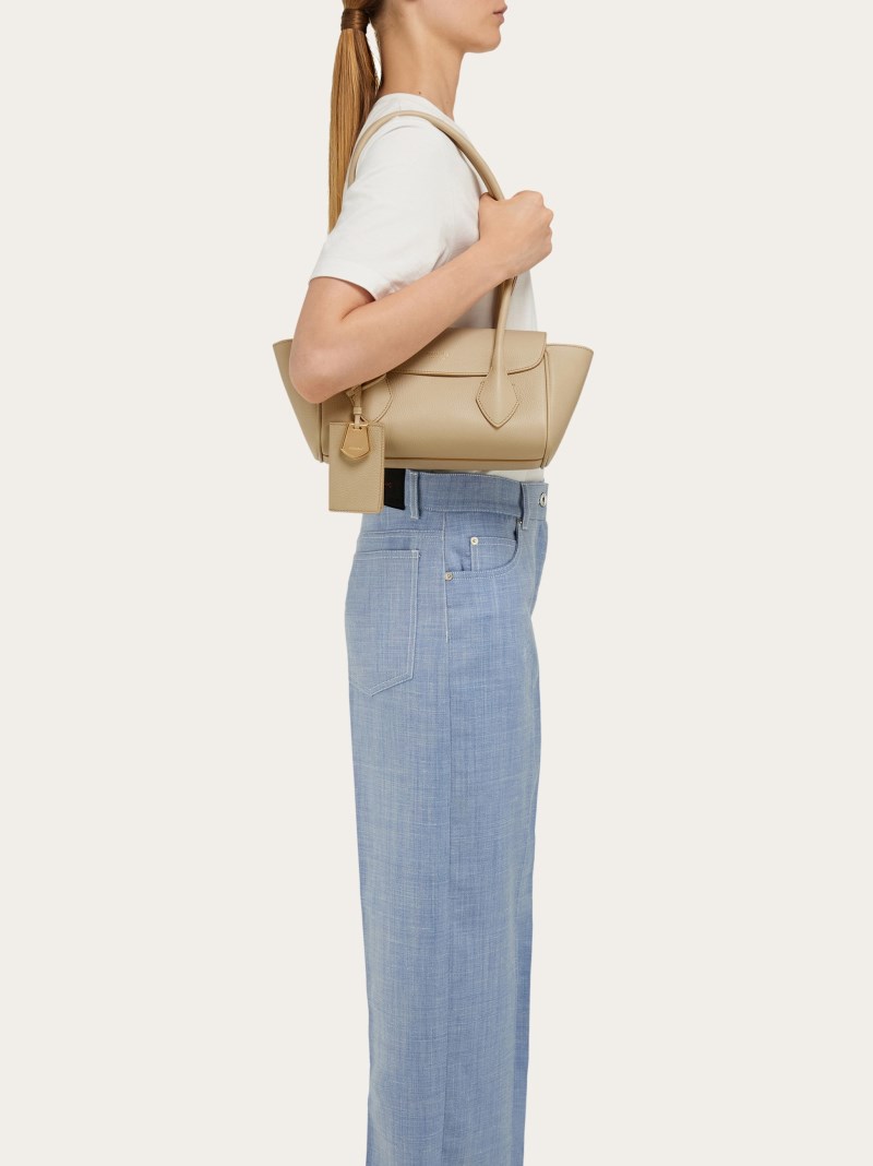 Ferragamo | Women's East-West Tote Bag - Stone