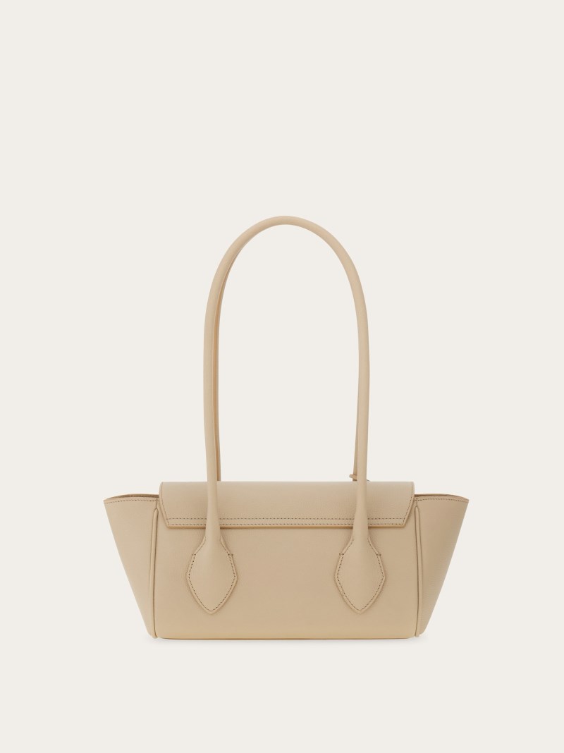 Ferragamo | Women's East-West Tote Bag - Stone
