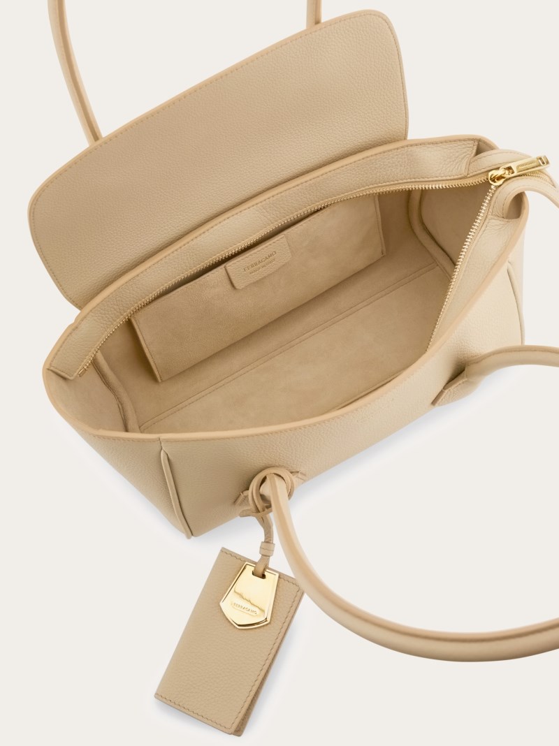 Ferragamo | Women's East-West Tote Bag - Stone