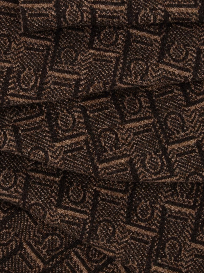 Ferragamo | Men's Monogram Scarf - Brown/Black