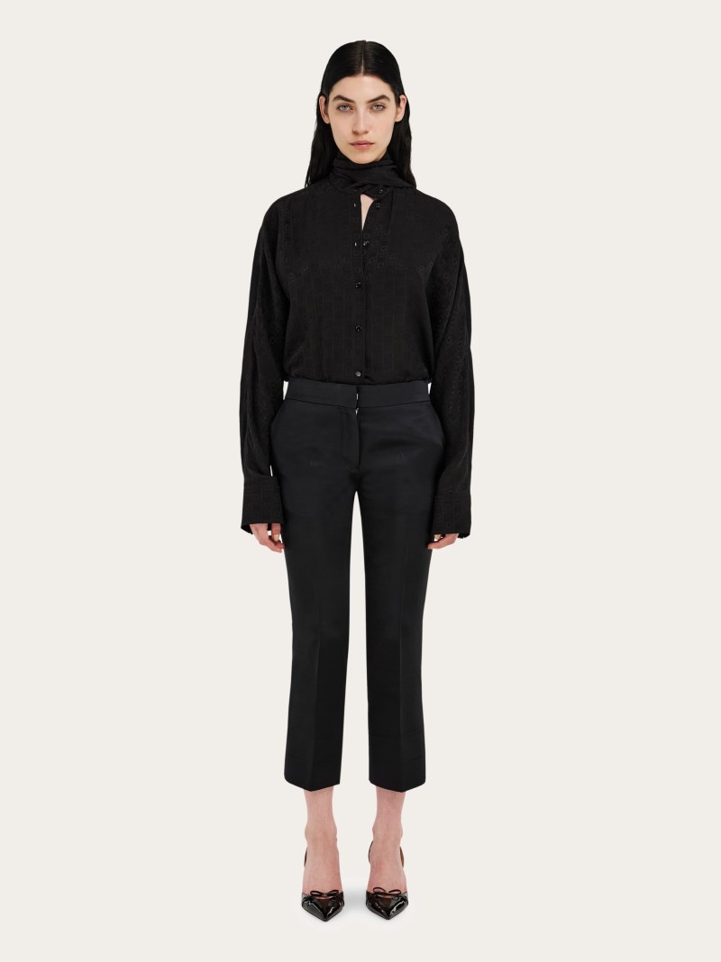 Ferragamo | Women's Kick Flare Trouser - Black