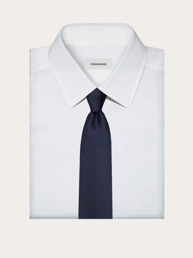 Ferragamo | Men's Silk Tie - Midnight Blue