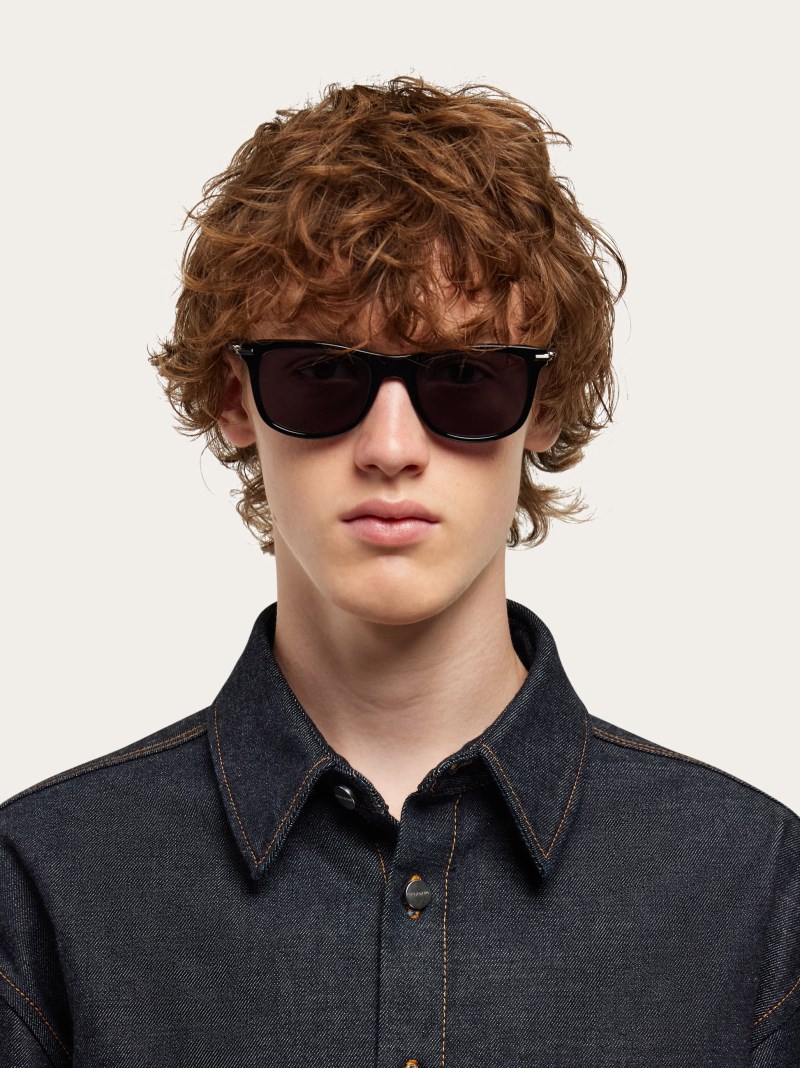 Ferragamo | Men's Sunglasses - Black/Grey