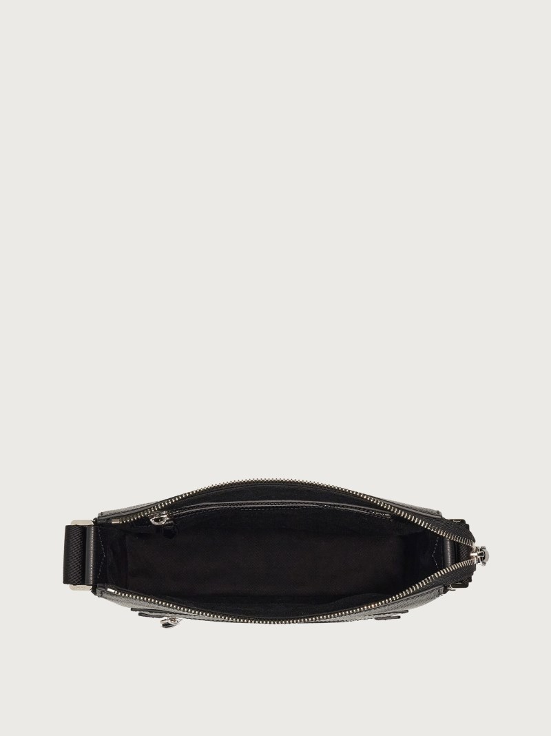 Ferragamo | Men's Gancini Cross Body Bag - Black