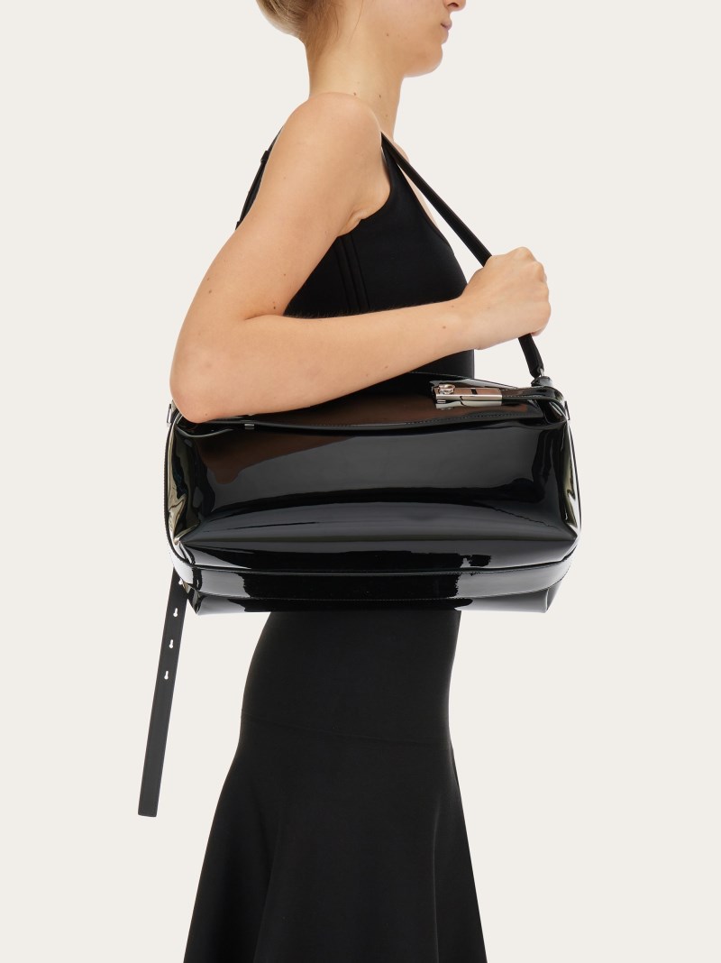 Ferragamo | Women's Hug Soft Crossbody Bag - Black