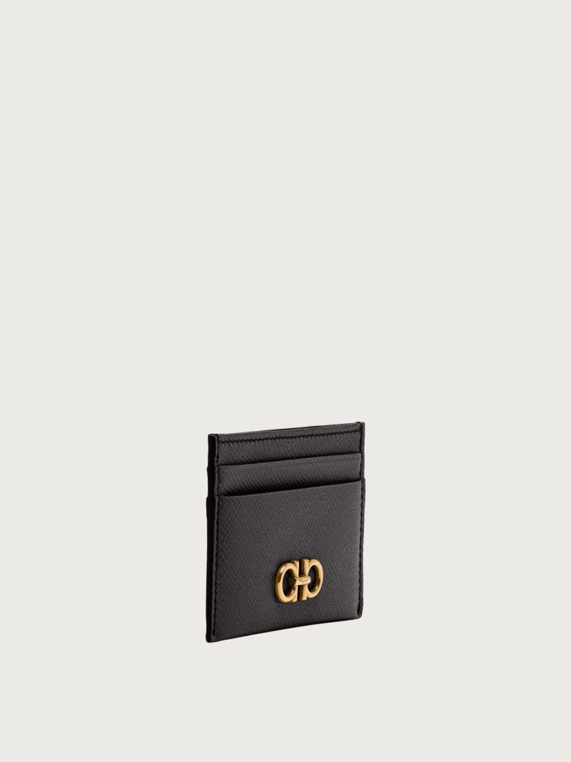 Ferragamo | Women's Gancini Credit Card Holder - Black