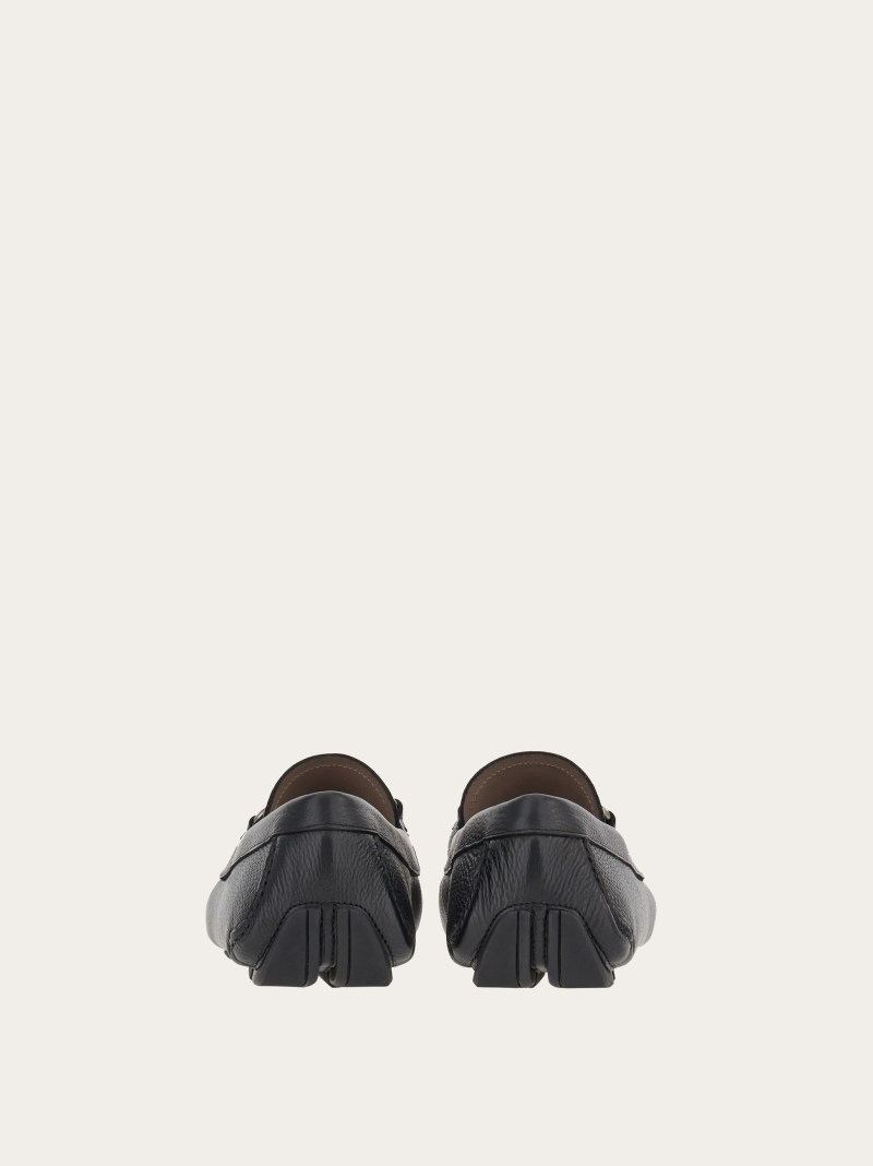 Ferragamo | Men's Driver With Gancini Ornament - Black