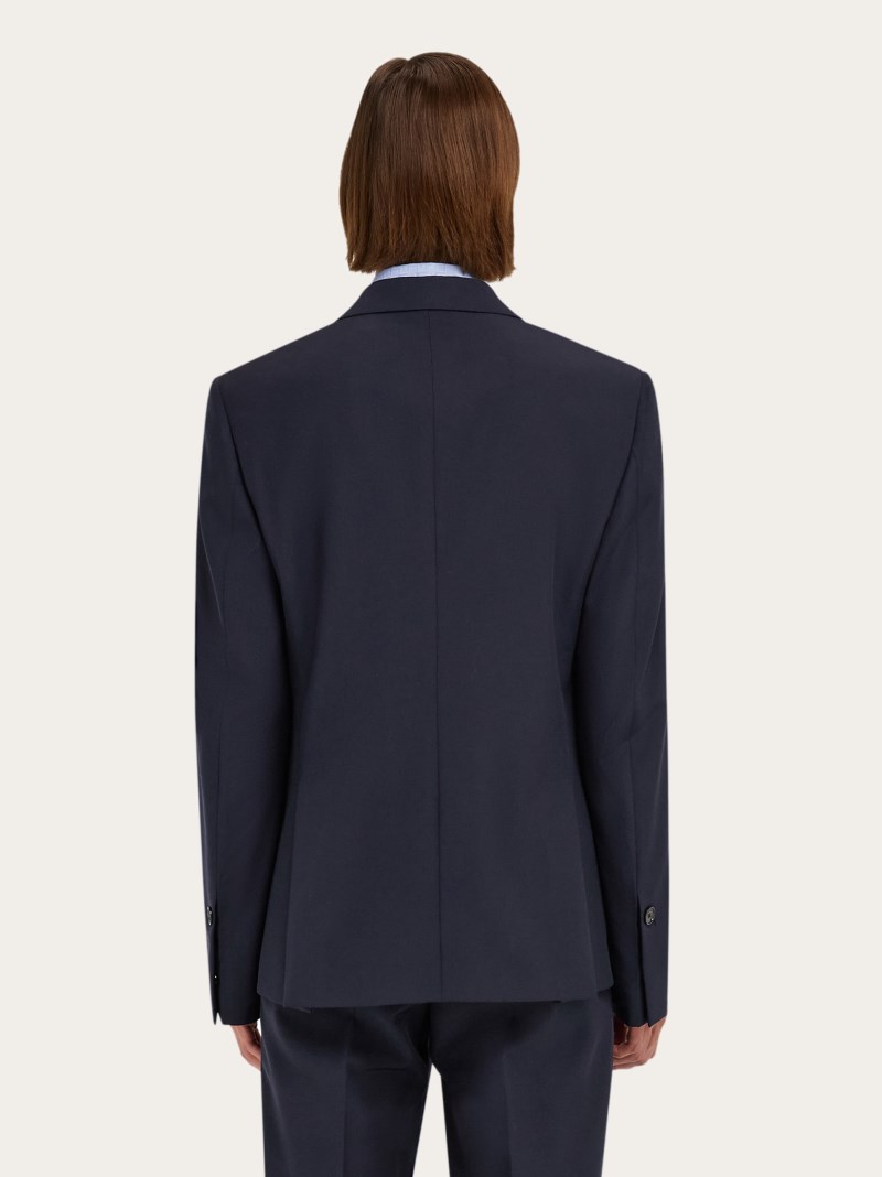 Ferragamo | Men's Tailored Single-Breasted Blazer - New Navy Blue