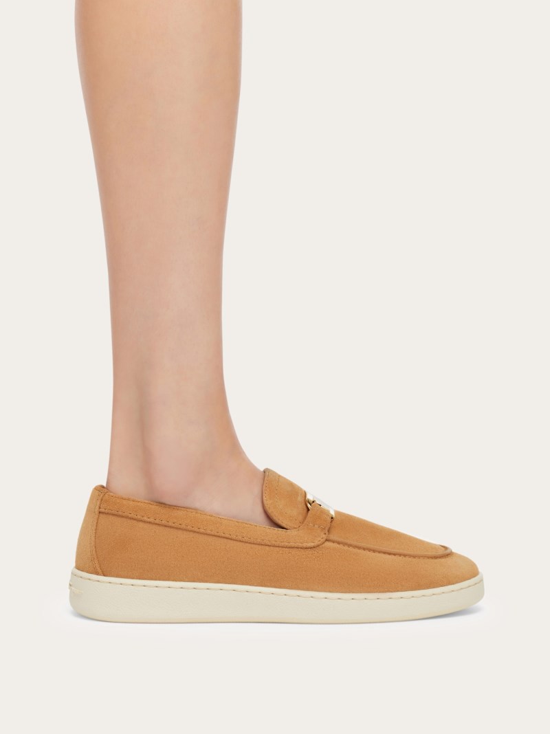 Ferragamo | Women's New Vara Buckle Slip On - Light Camel