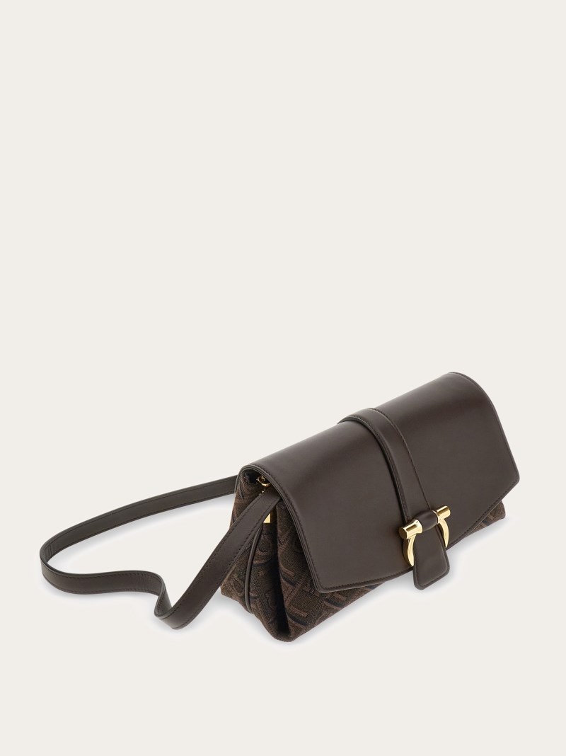 Ferragamo | Women's Front Flap Crossbody Bag - Espresso