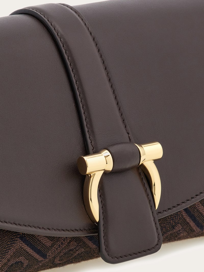 Ferragamo | Women's Front Flap Crossbody Bag - Espresso