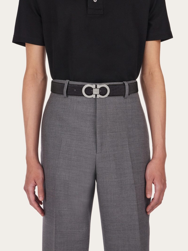 Ferragamo | Men's Adjustable Gancini Belt - Stromboli Sand