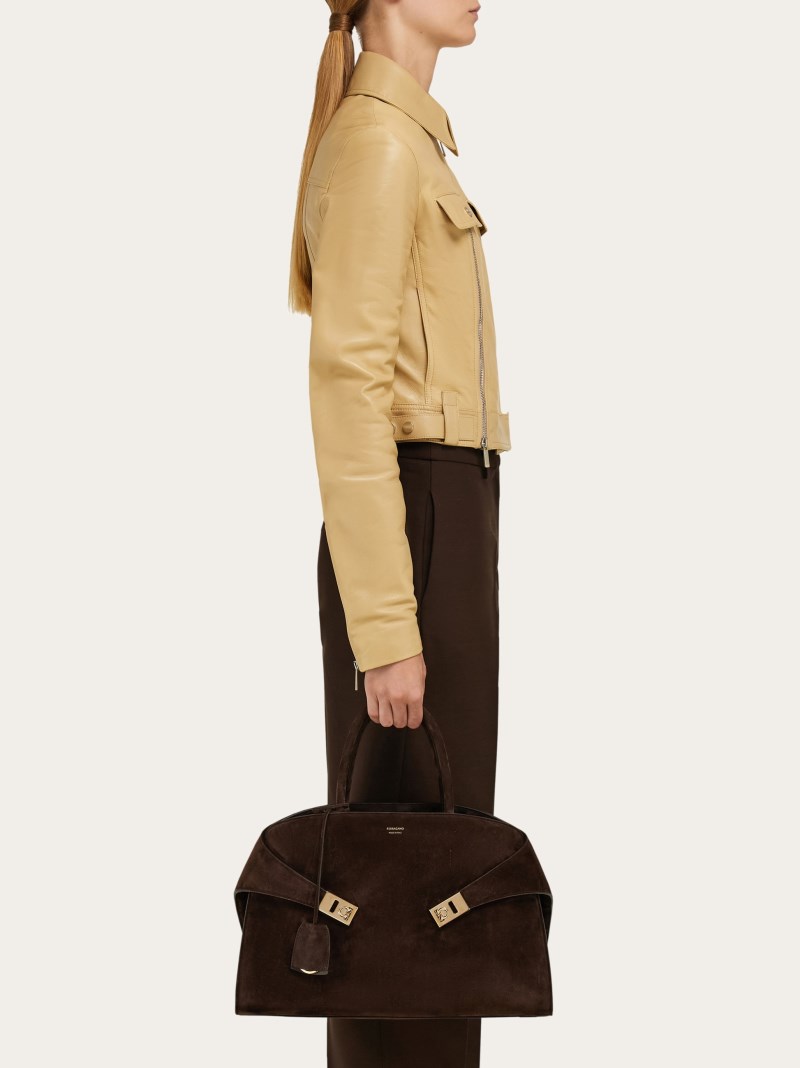 Ferragamo | Women's Hug Handbag - Testa Di Moro