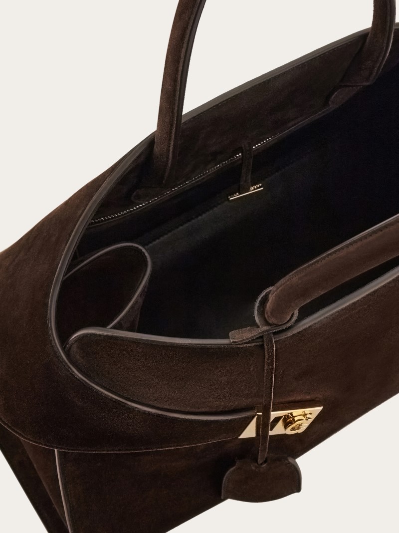 Ferragamo | Women's Hug Handbag - Testa Di Moro