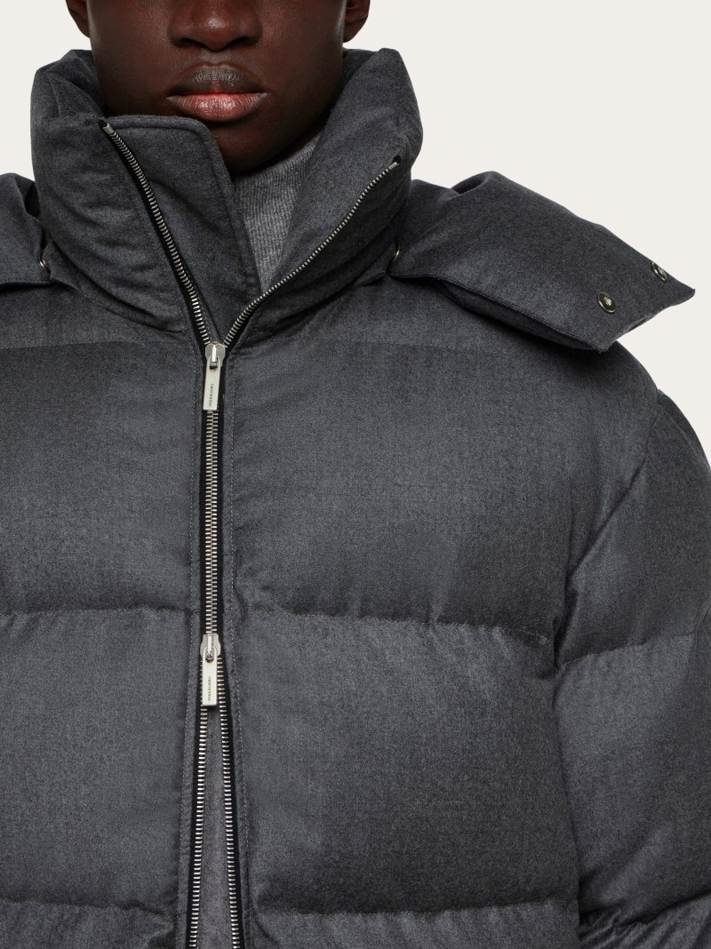 Ferragamo | Men's Padded Jacket - Vintage Grey