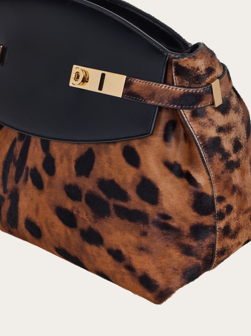 Ferragamo | Women's Hug Soft Crossbody Bag - Leopard Print
