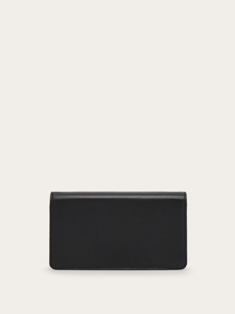 Ferragamo | Women's Double Gancini Mini Bag - Black/Flame Red