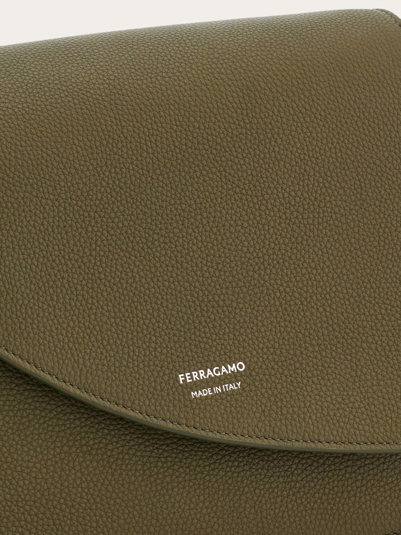 Ferragamo | Men's Fiamma Crossbody Bag - Olive Green
