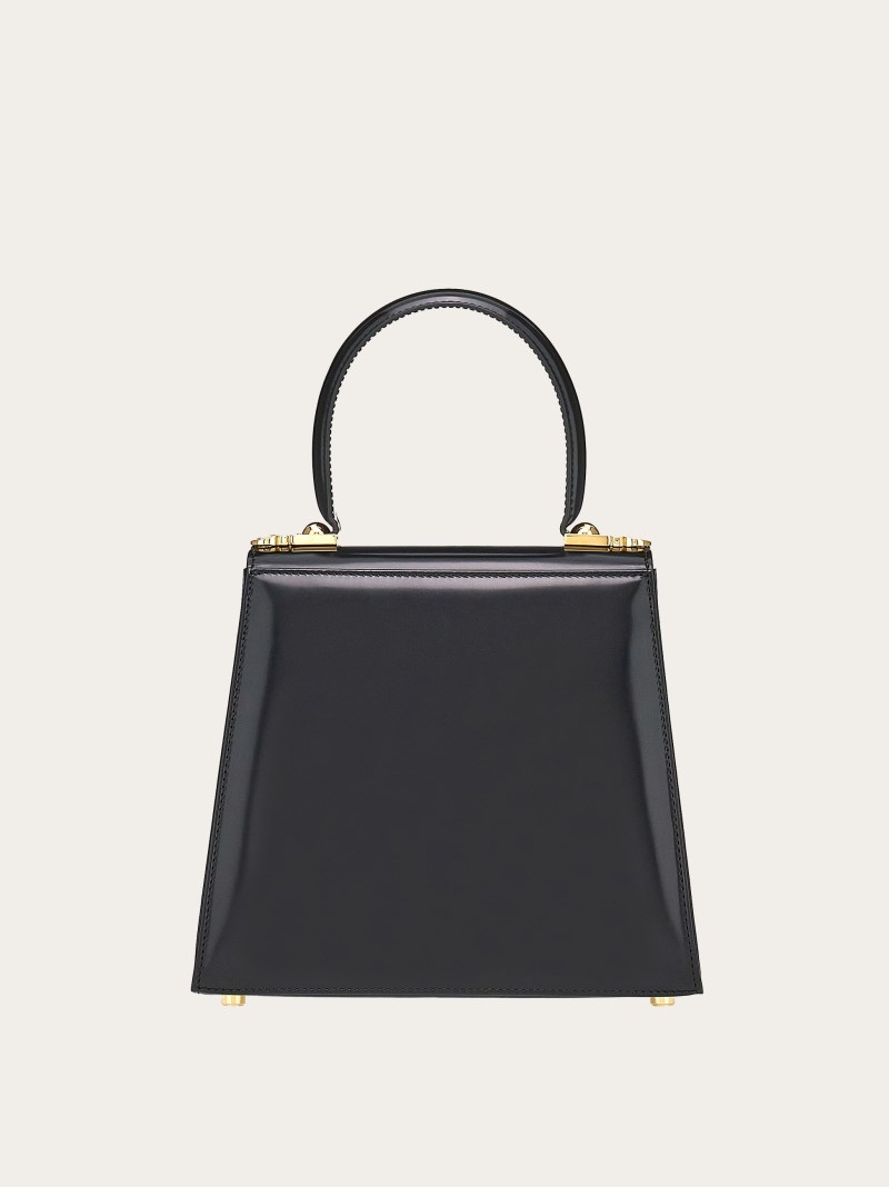 Ferragamo | Women's Iconic Top Handle - Shiny Black