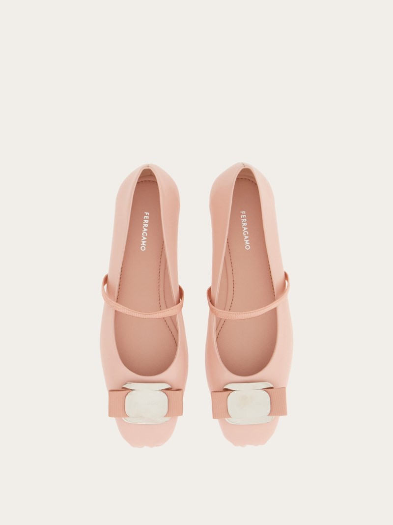 Ferragamo | Women's New Vara Plate Ballet Flat - Nylund Pink