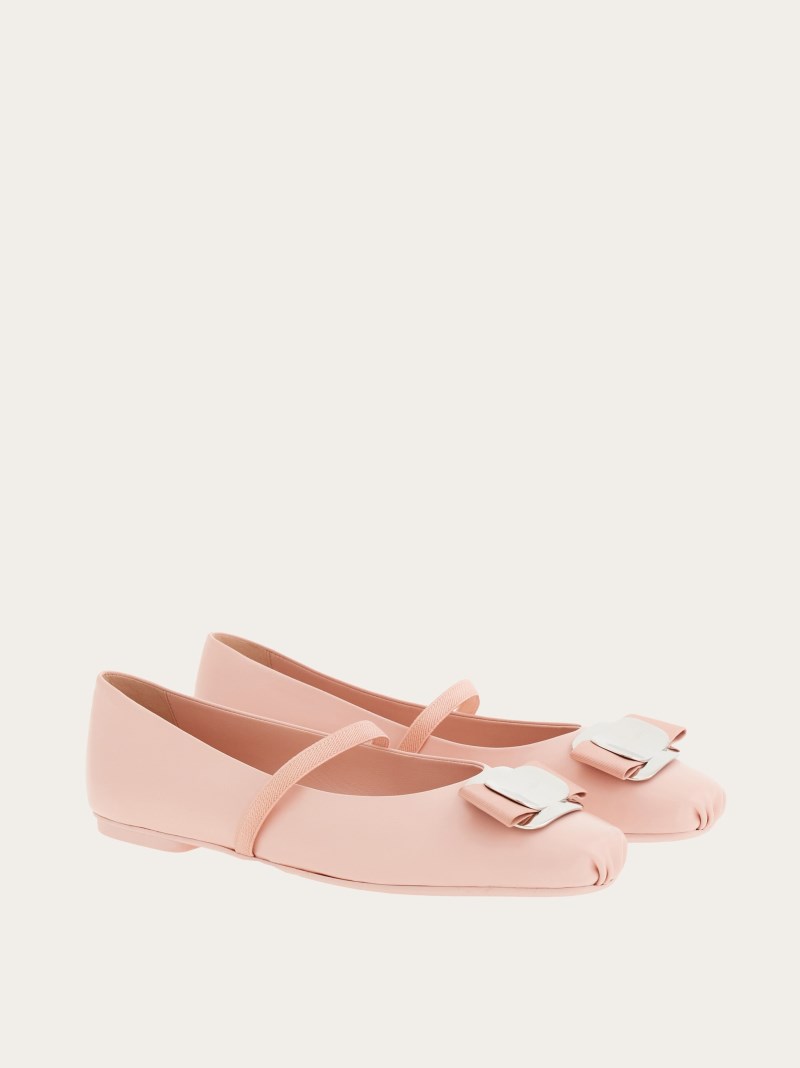 Ferragamo | Women's New Vara Plate Ballet Flat - Nylund Pink