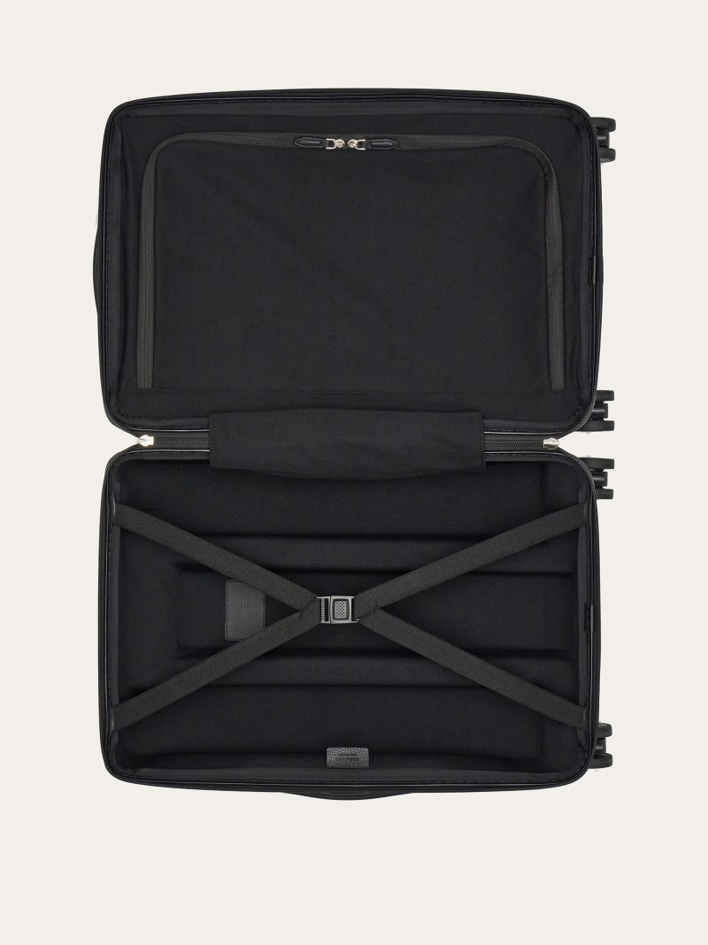 Ferragamo | Men's Embossed Gancini Hand Luggage - Black
