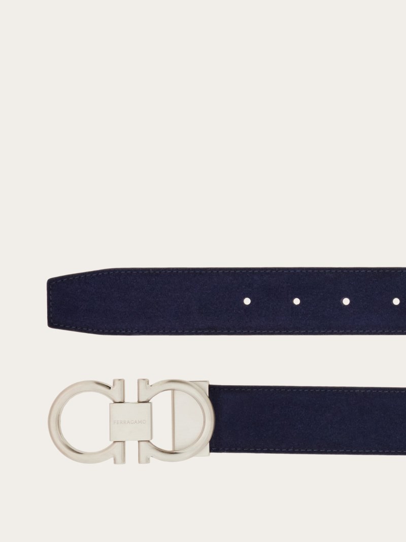 Ferragamo | Men's Adjustable Gancini Belt - Midnight Blue