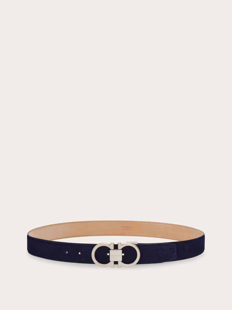 Ferragamo | Men's Adjustable Gancini Belt - Midnight Blue