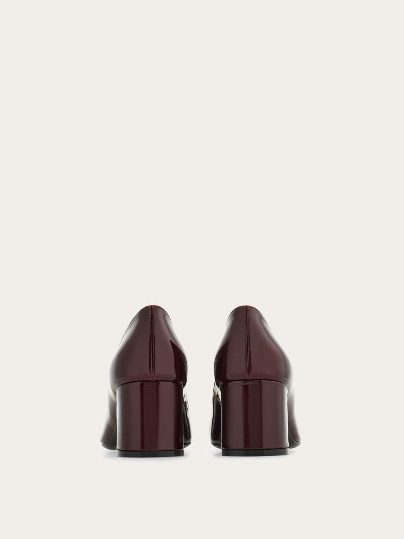 Ferragamo | Women's Pump With Gancini Ornament - Burgundy