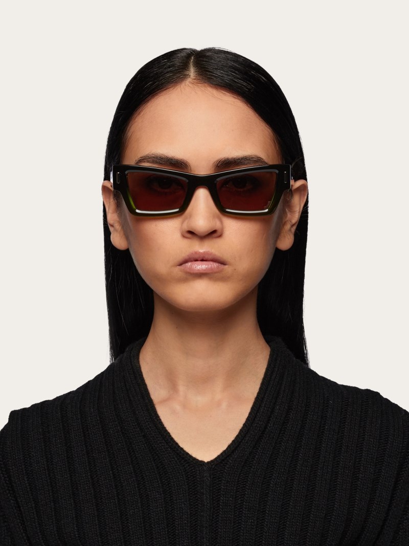 Ferragamo | Women's Sunglasses - Transparent Green/Green