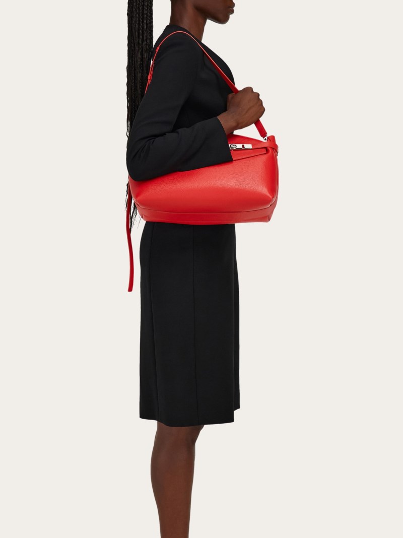 Ferragamo | Women's Hug Soft Crossbody Bag - Flame Red