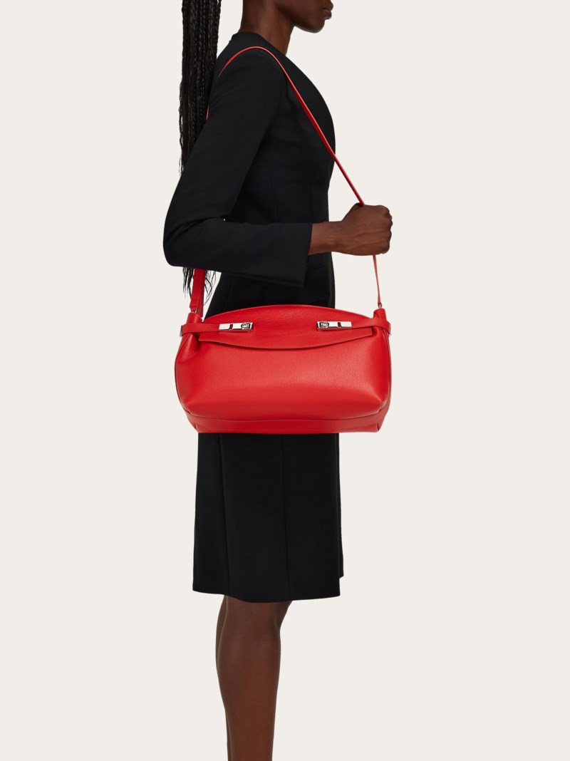 Ferragamo | Women's Hug Soft Crossbody Bag - Flame Red