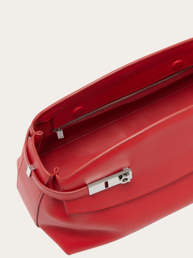Ferragamo | Women's Hug Soft Crossbody Bag - Flame Red
